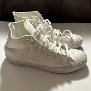 Classic White High-Top Canvas Converse Sneakers